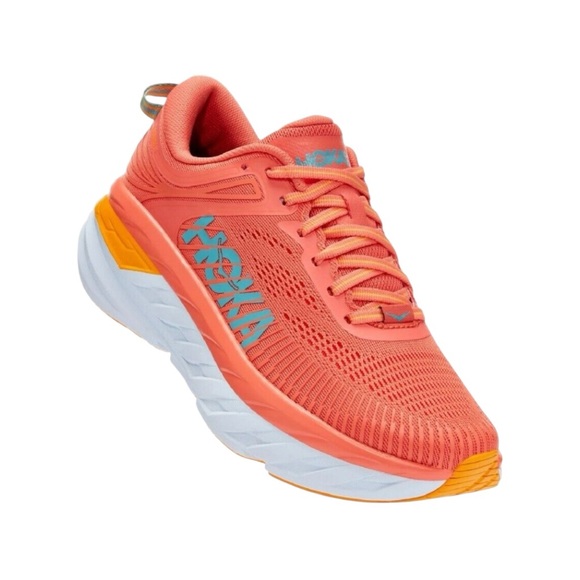 Hoka One One Shoes - NEW HOKA ONE ONE Womens Bondi 7 Mesh Camellia Coastal Trainers 7
